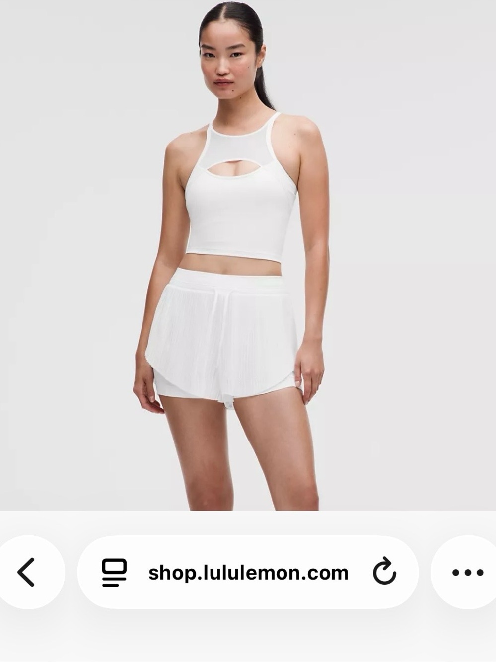 lululemon athletica White Ace Advantage tennis tank